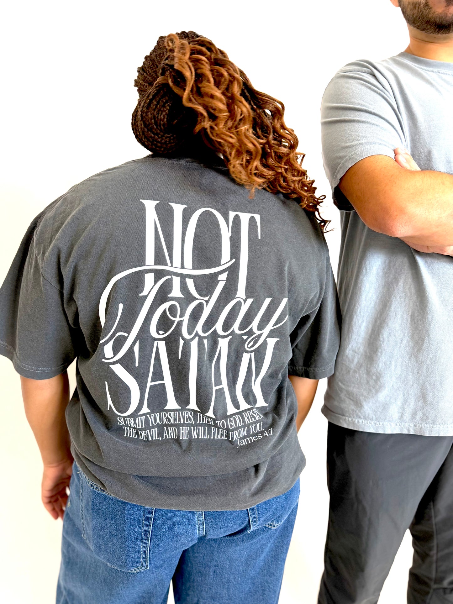 Not Today Satan Short Sleeve Tee
