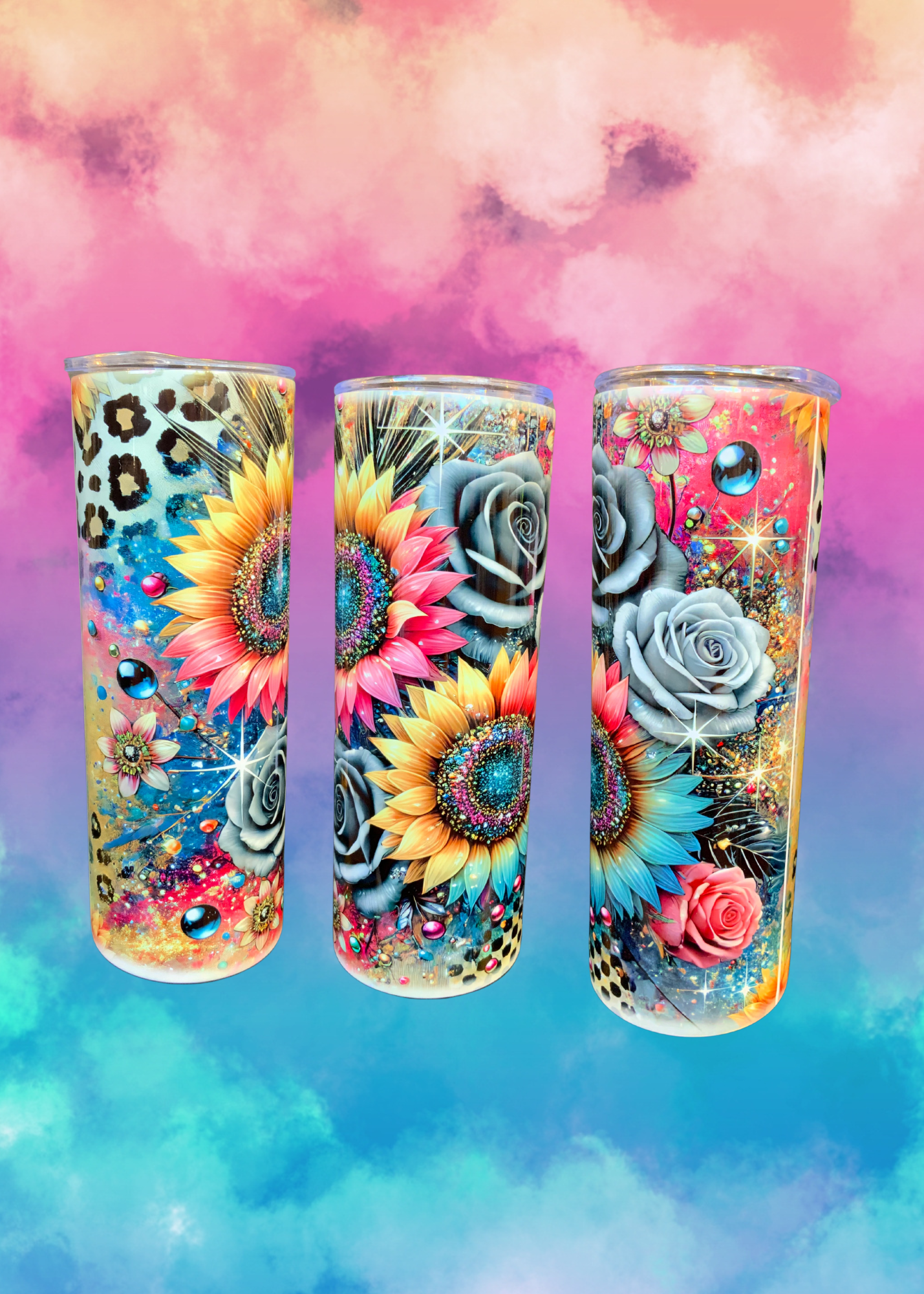 Colorful Flowers 20 oz skinny