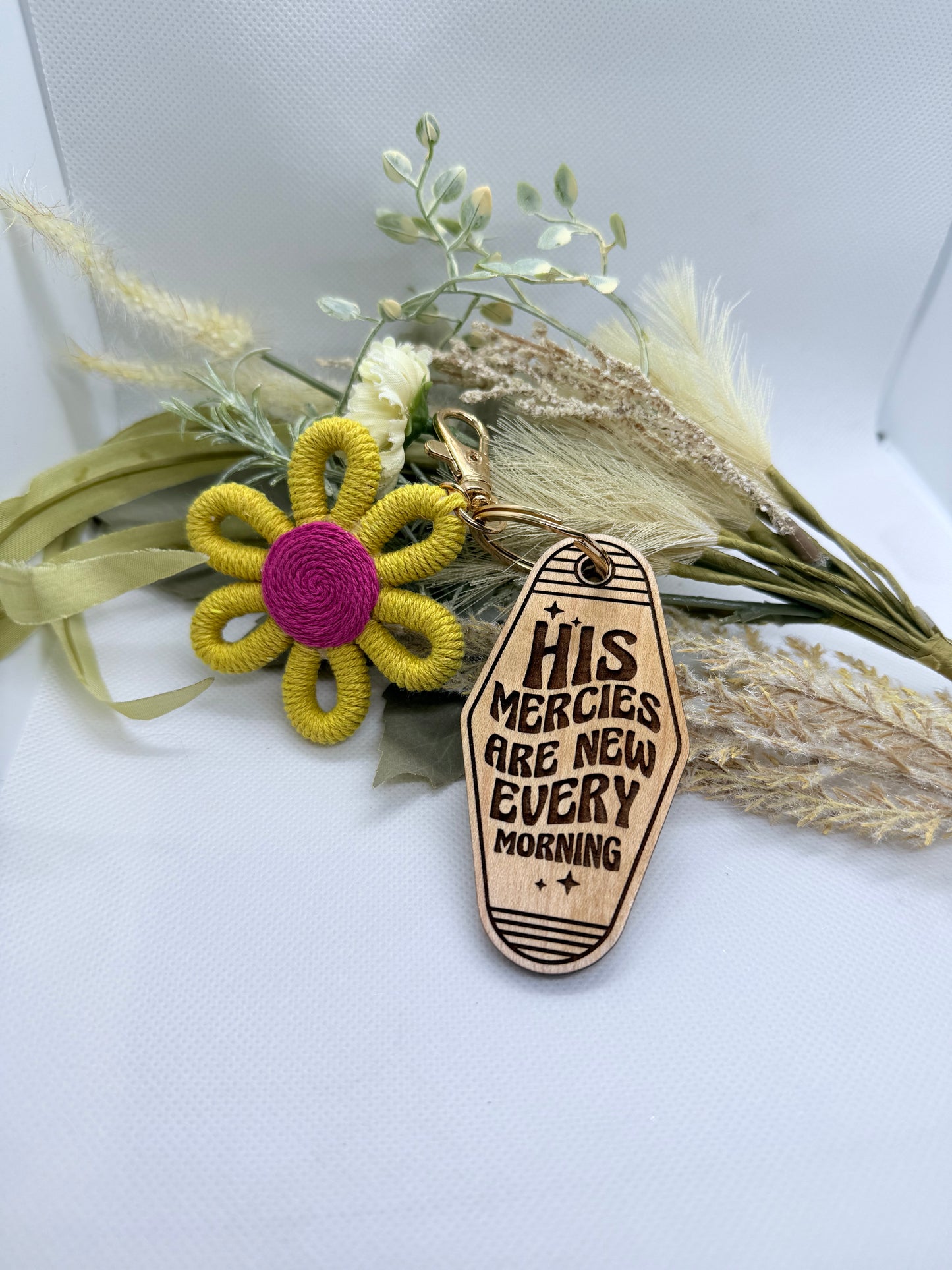 Wristlet motel keychain