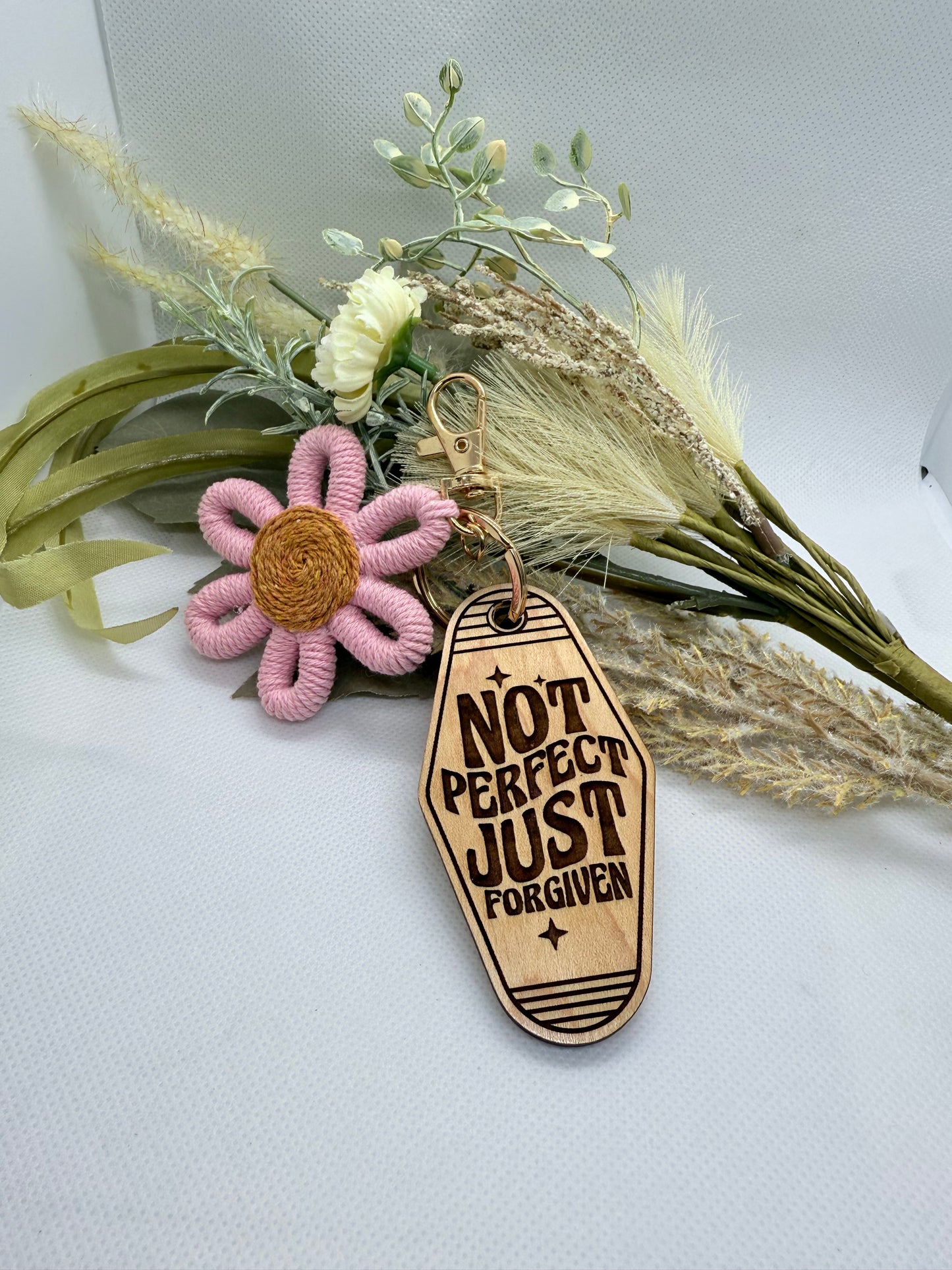 Wristlet motel keychain