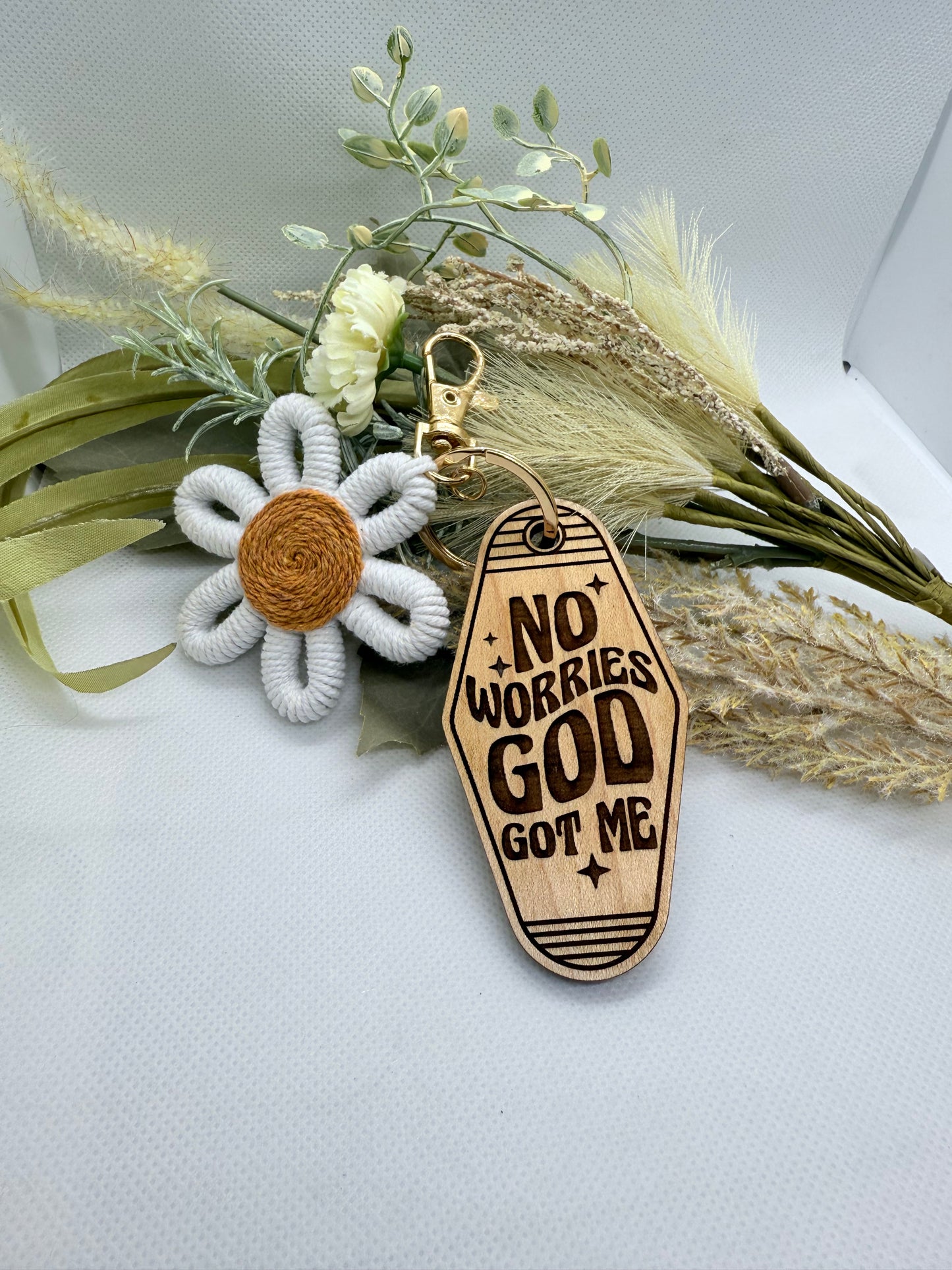 Wristlet motel keychain
