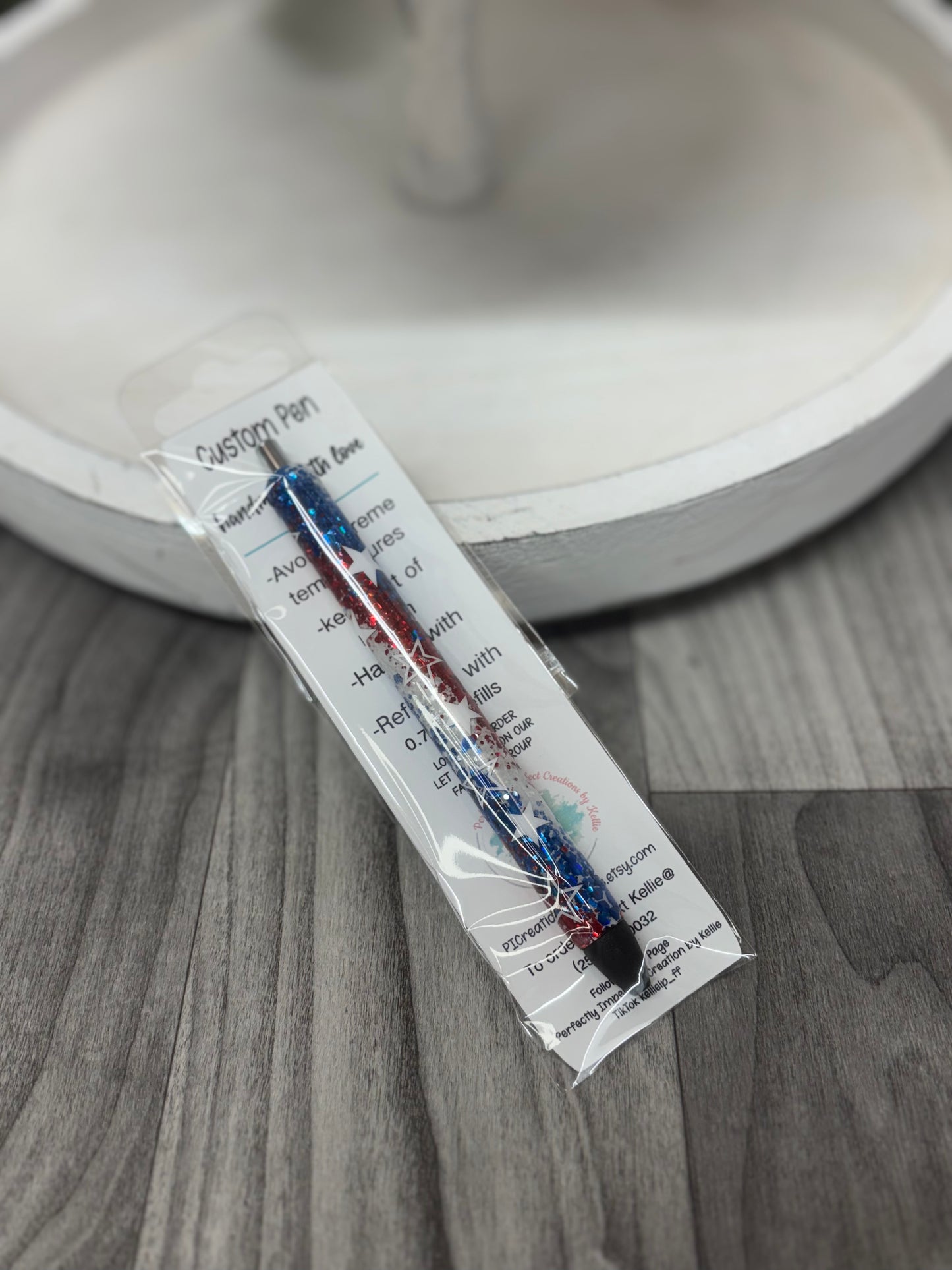 Epoxy Glitter Pen-Patriotic