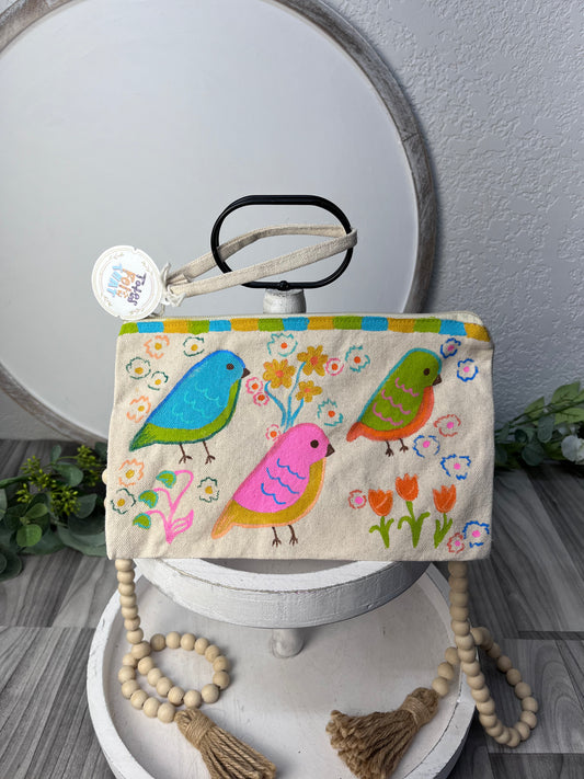 Hand painted Wristlet