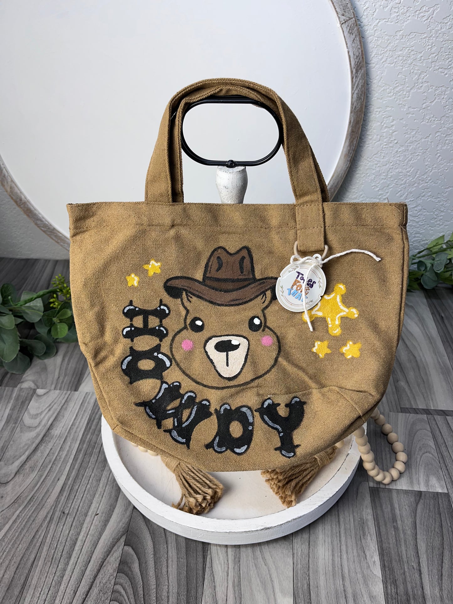 Mini Hand Painted Tote Bags