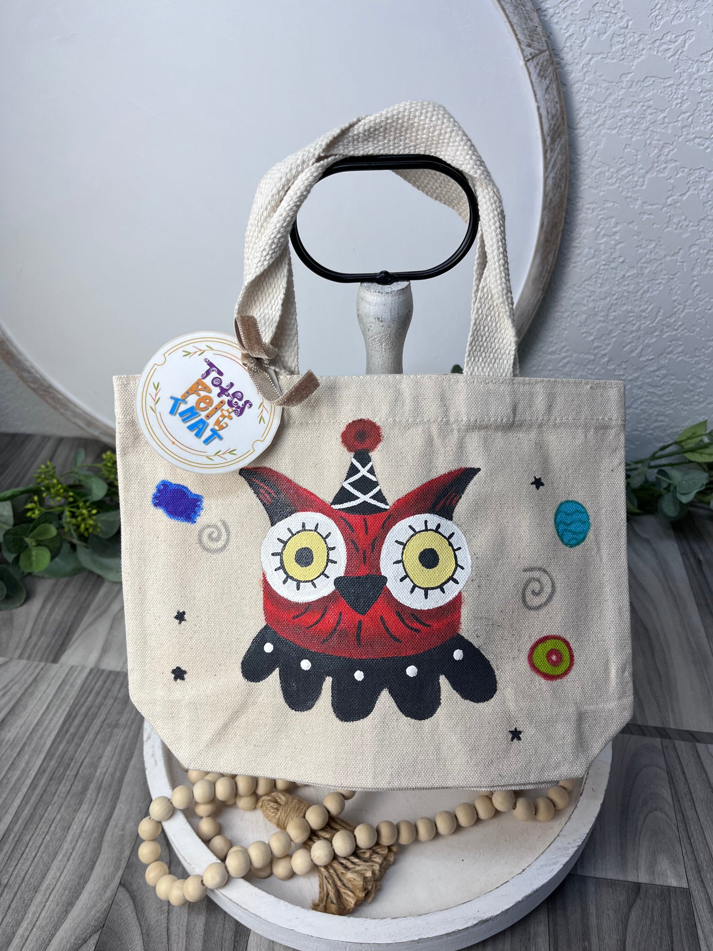 Mini Hand Painted Tote Bags