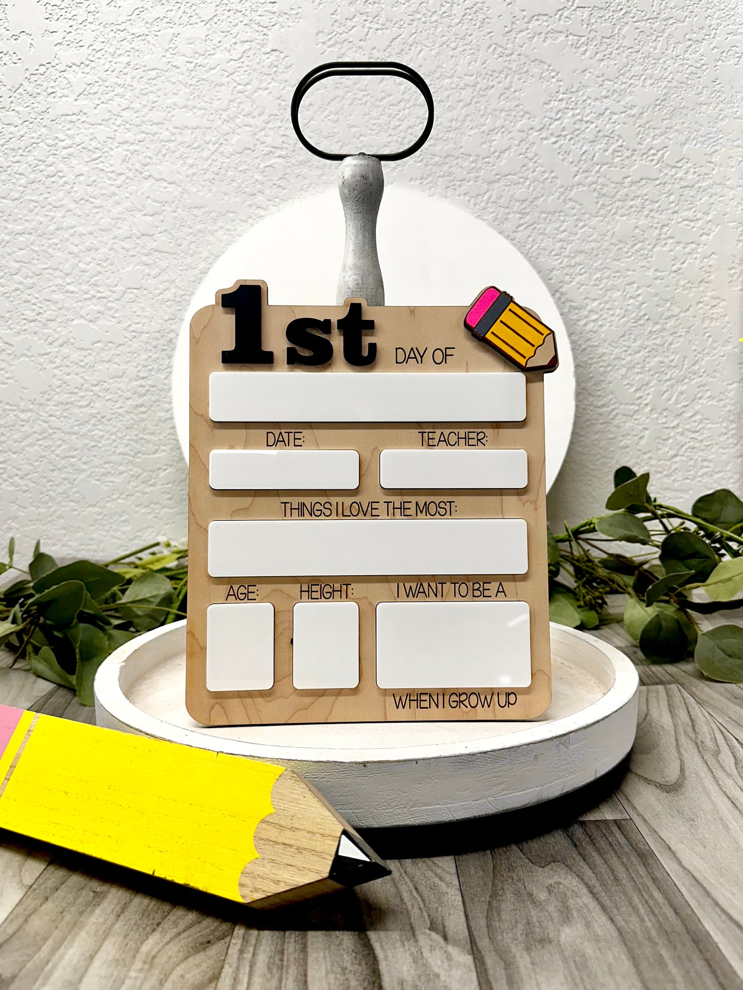 First Day of School Photo Board – Reusable Back to School Sign