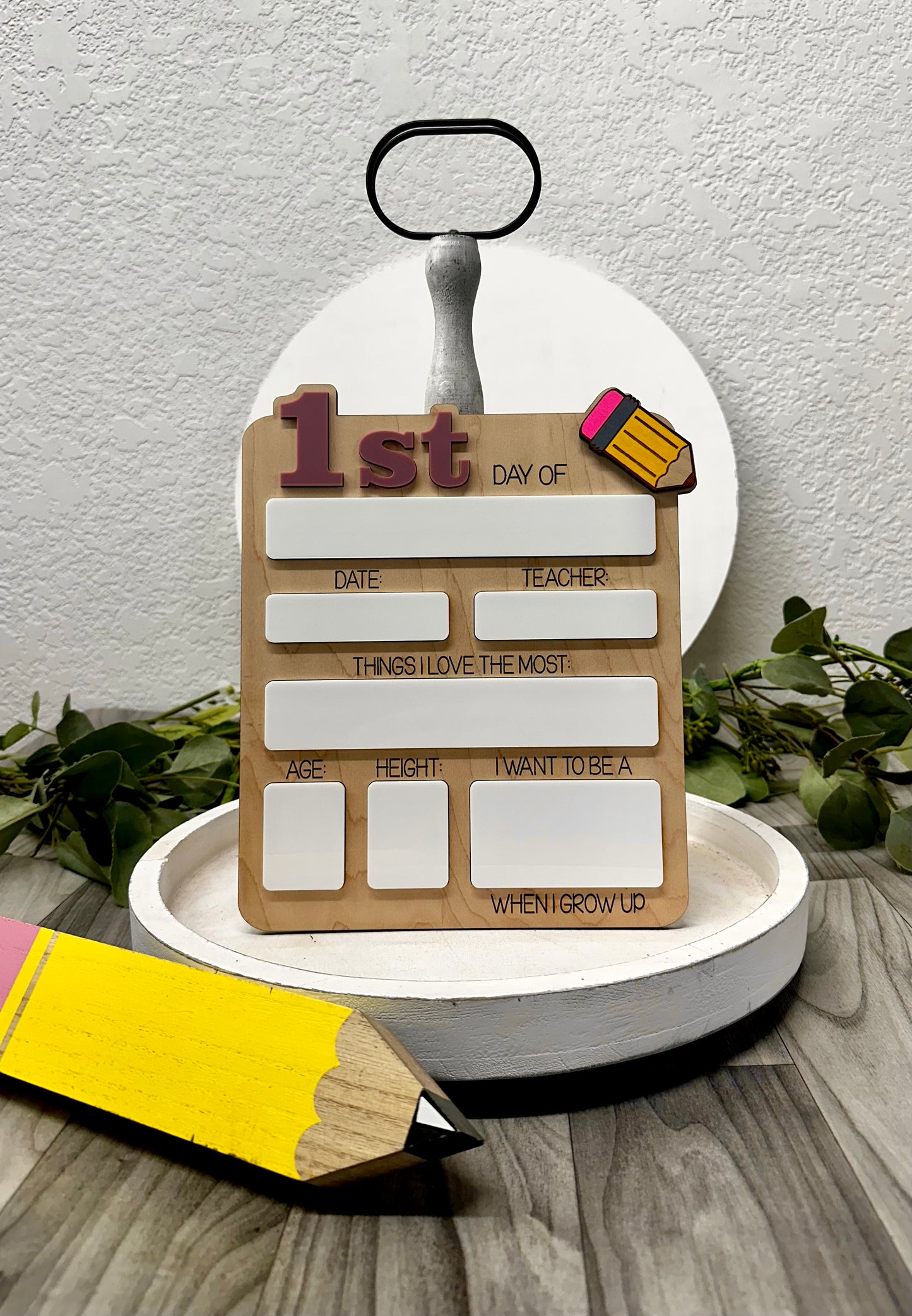 First Day of School Photo Board – Reusable Back to School Sign