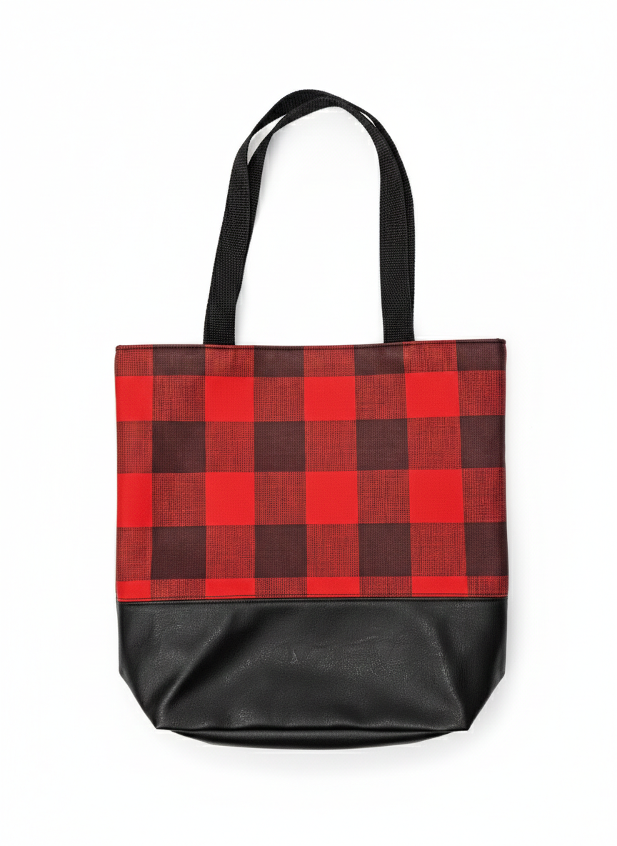 Red Gingham Tote Bags