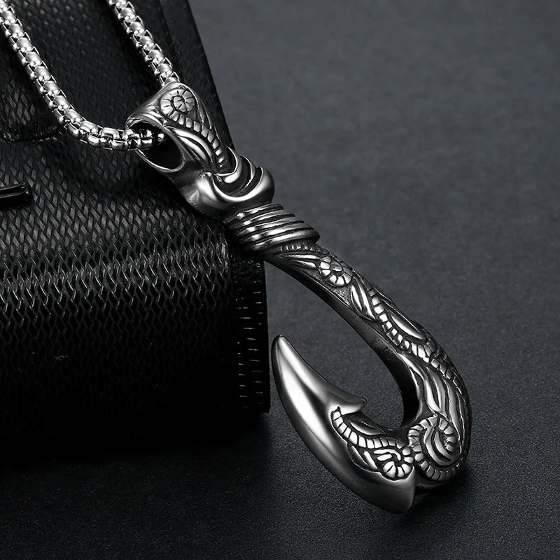 Ocean Hook Pendant – Stainless Steel