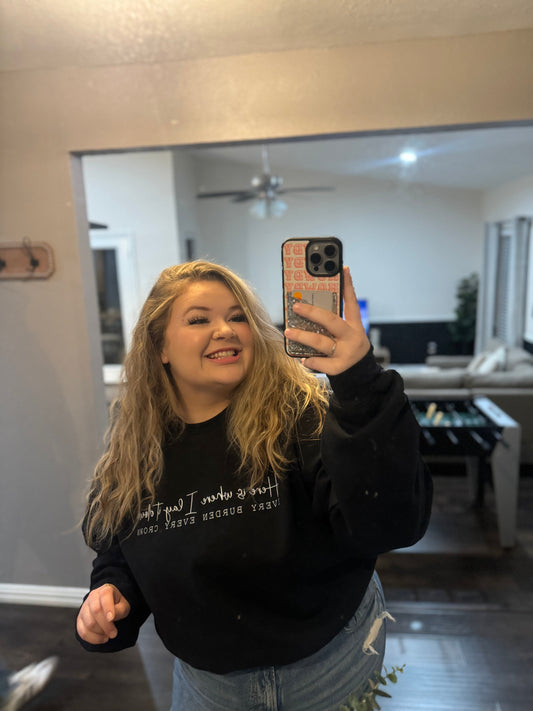 Here is where I lay it down crewneck