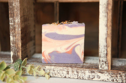 Lavender and Apricot Cold Process Bar Soap, 4 oz.