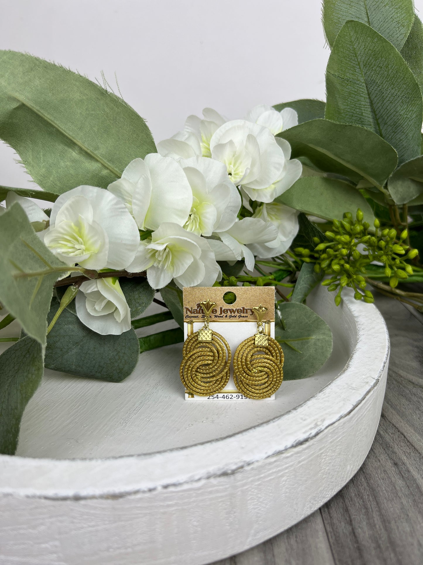 Golden Grass Earrings