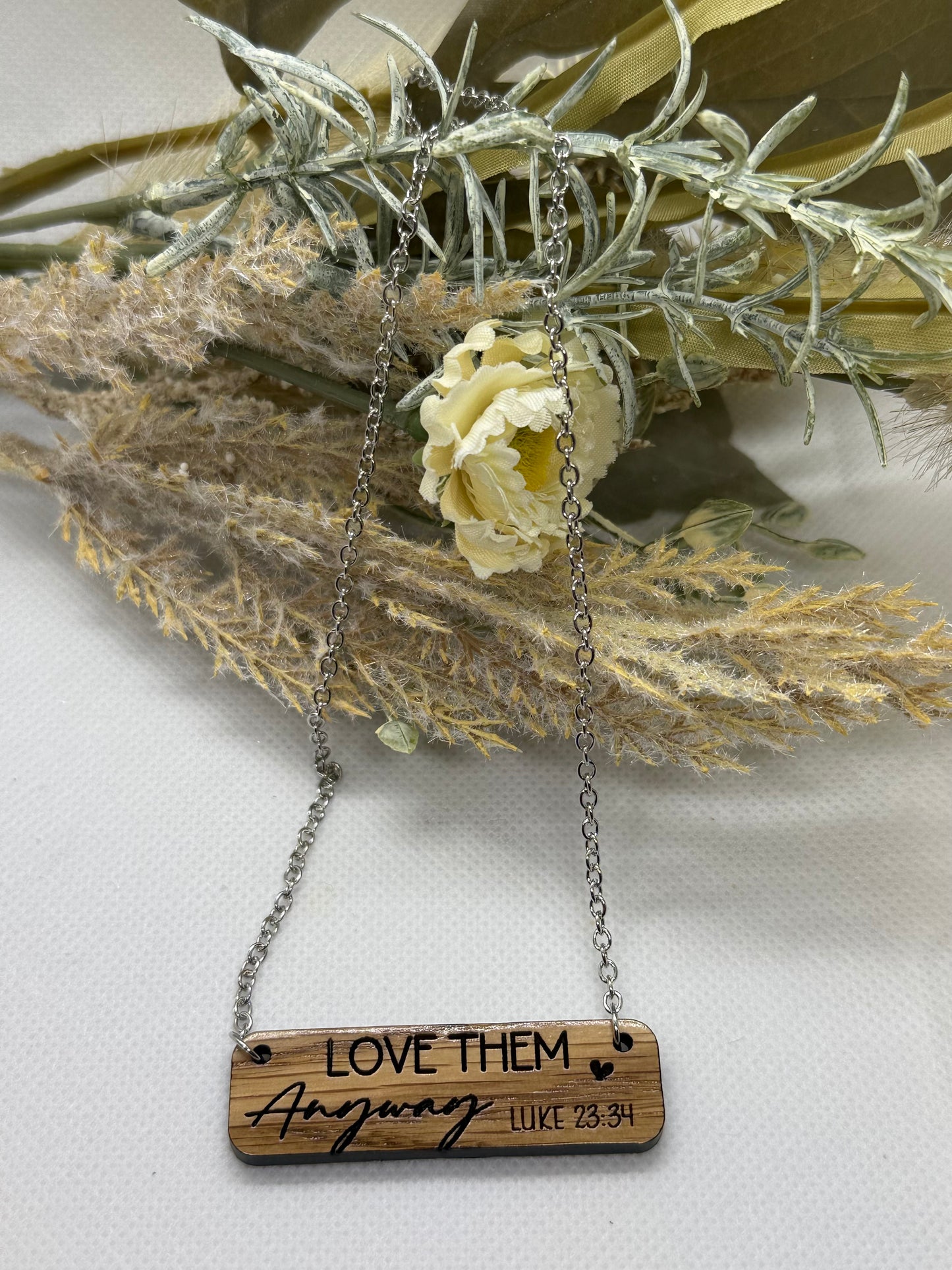 Faith Based Necklaces with Wooden Pendant