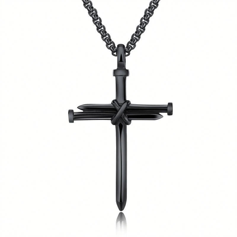 Iron Nail Cross Necklace