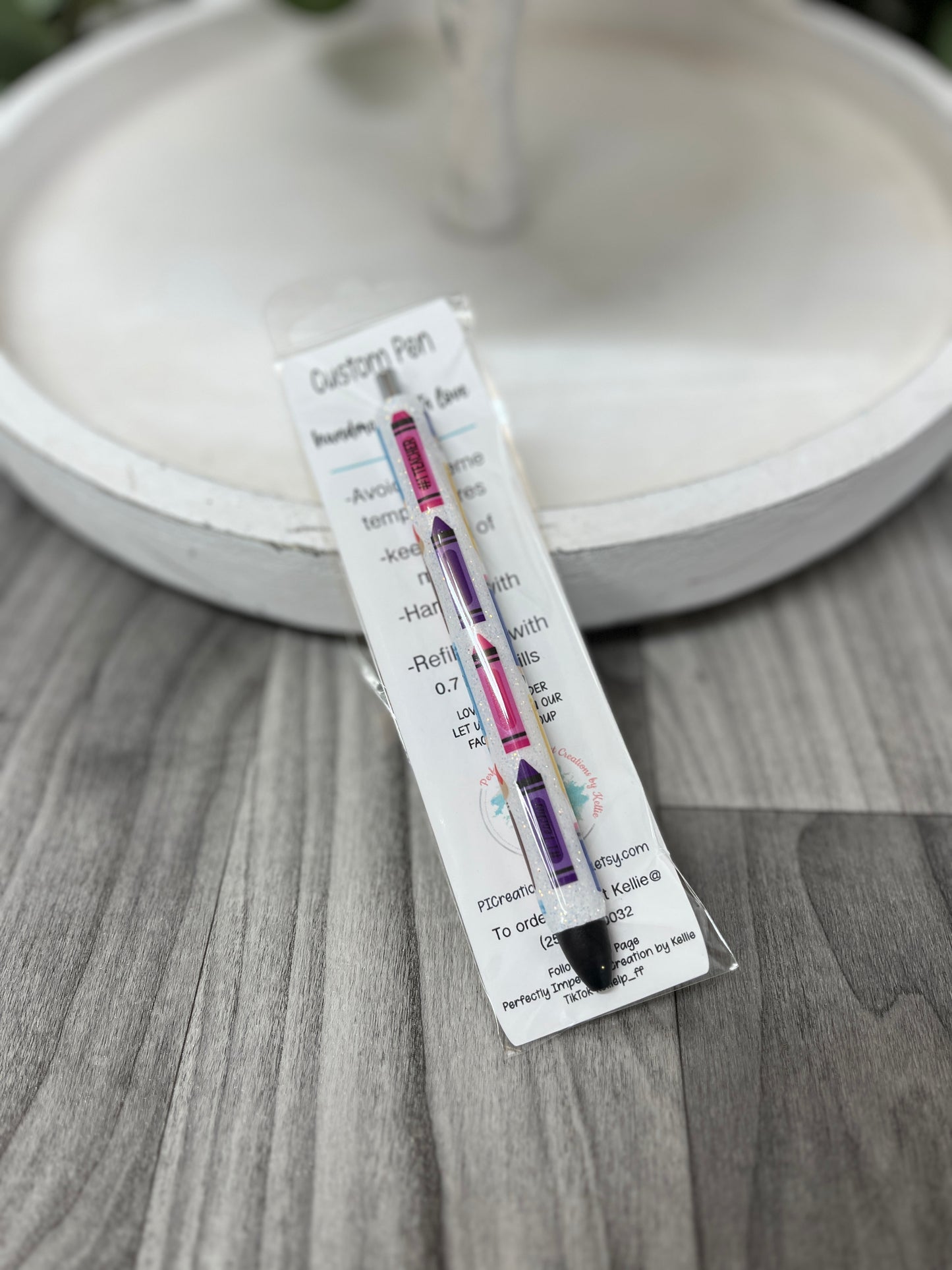Epoxy Glitter Pen-Teacher