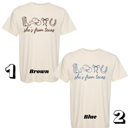 She's from Texas Simple CC Tee