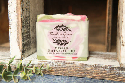 Baja Cactus Artisan Soap, Luxury Shea Butter Soap, 4 oz.
