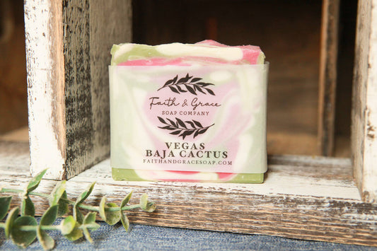 Baja Cactus Artisan Soap, Luxury Shea Butter Soap, 4 oz.