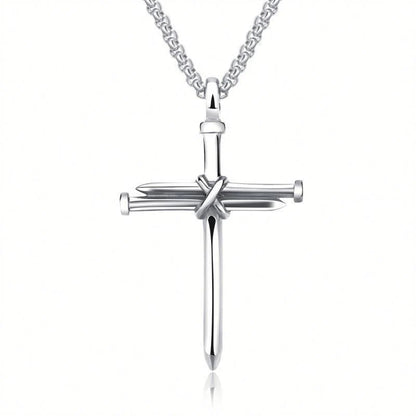Iron Nail Cross Necklace