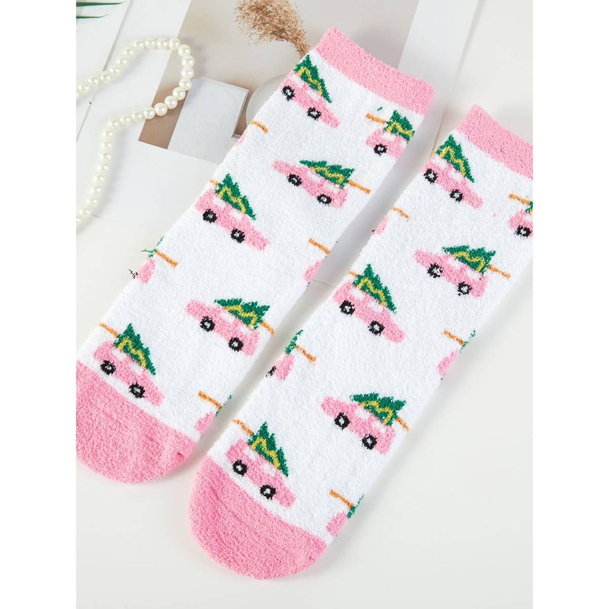 6-Pairs Christmas Fuzzy Sock Set