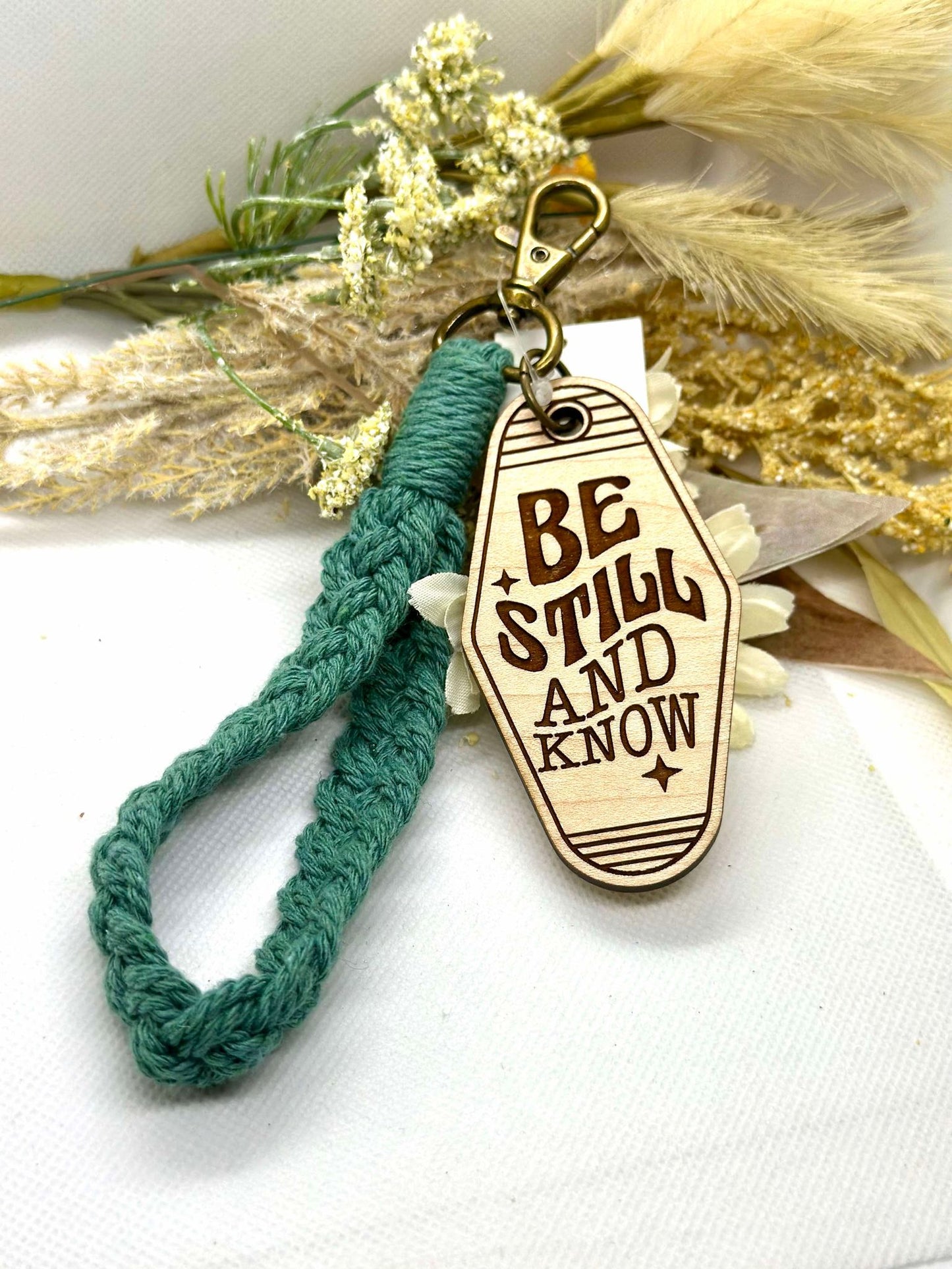 Wristlet motel keychain