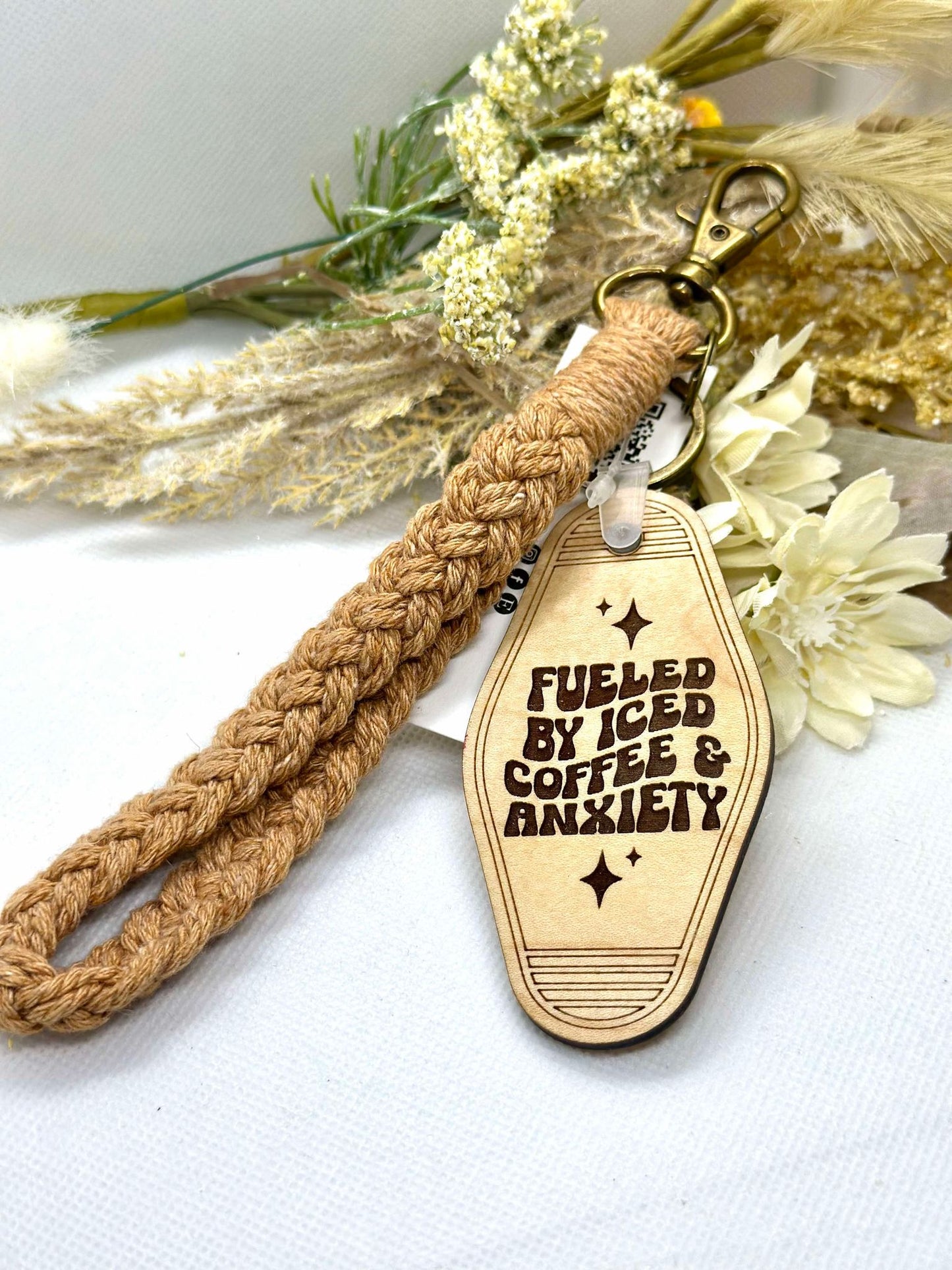 Wristlet motel keychain