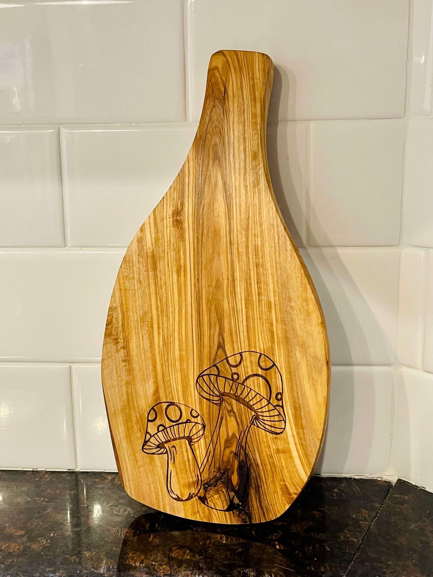 Mushroom Engraved Cheese Board