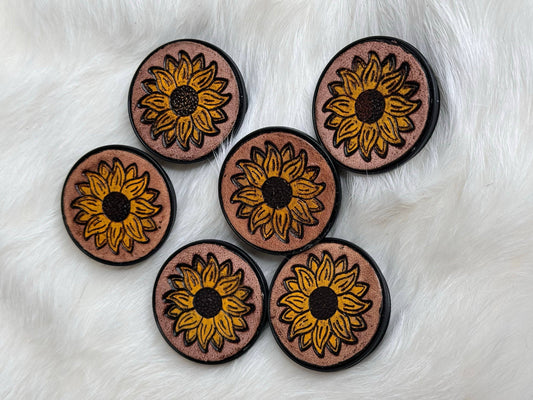 Sunflower Leather Phone Grip