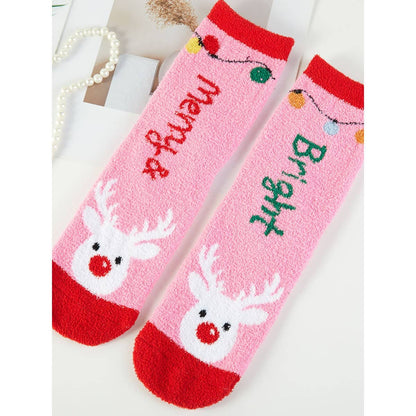 6-Pairs Christmas Fuzzy Sock Set