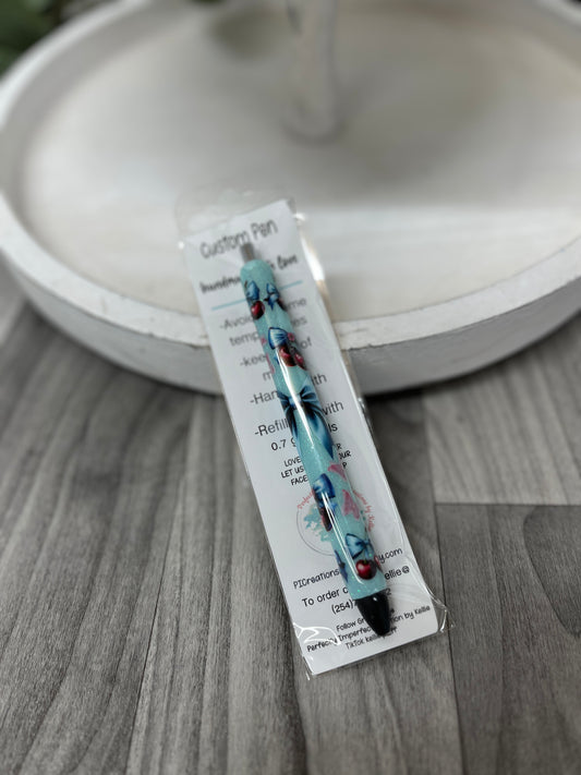 Epoxy Glitter Pen-Bows