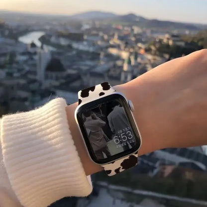 Cow Print 38/40/41mm Silicone Watch Band