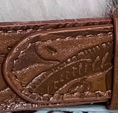 Brown & White Cowhide Watch Band