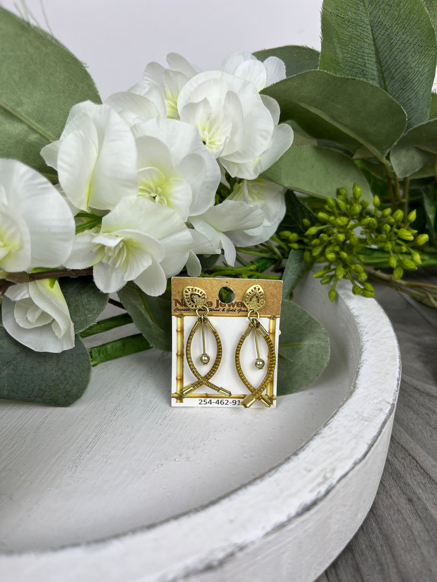 Heart & Moon Quartz Earrings
