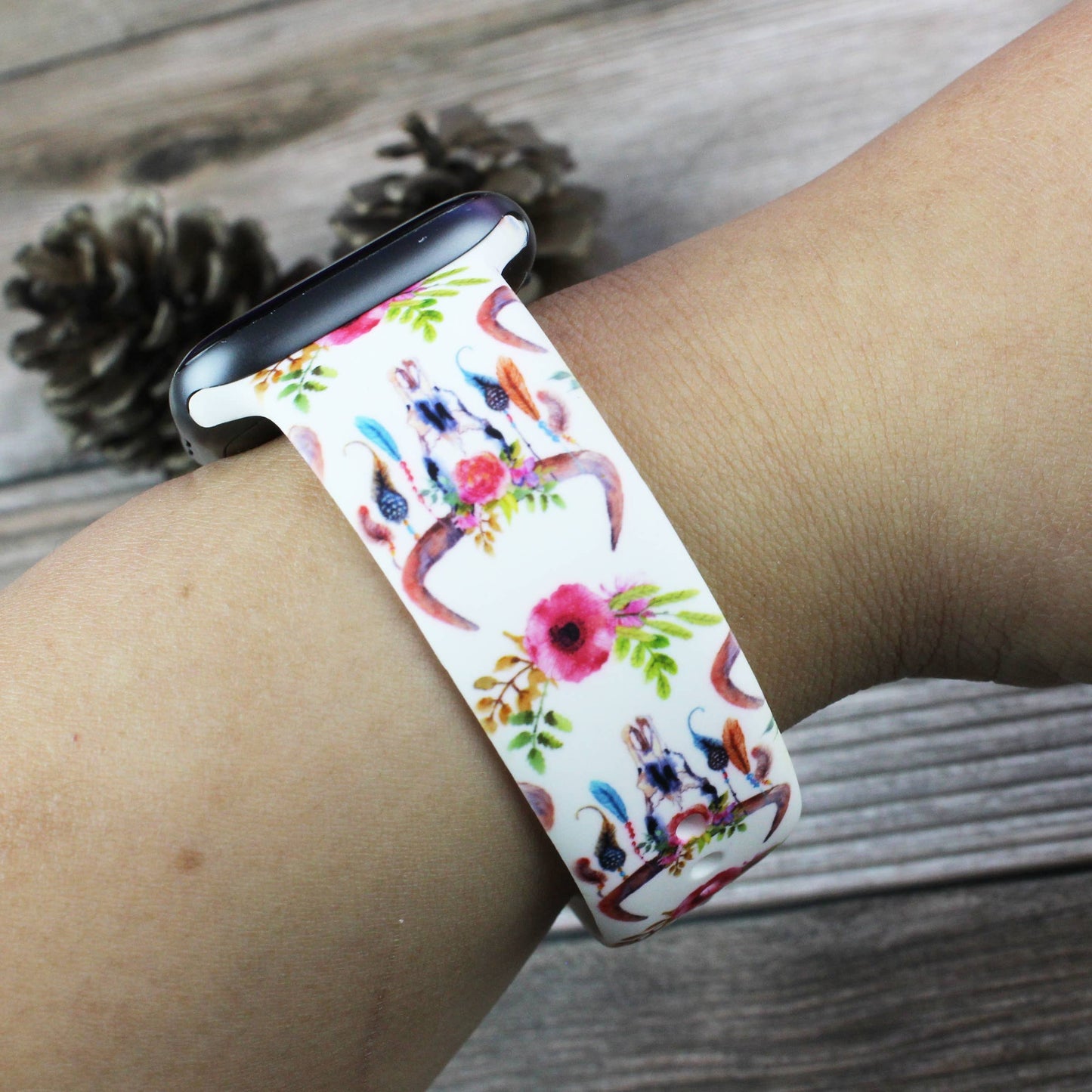 Cow Skull 38/40/41mm Silicone Watch Band