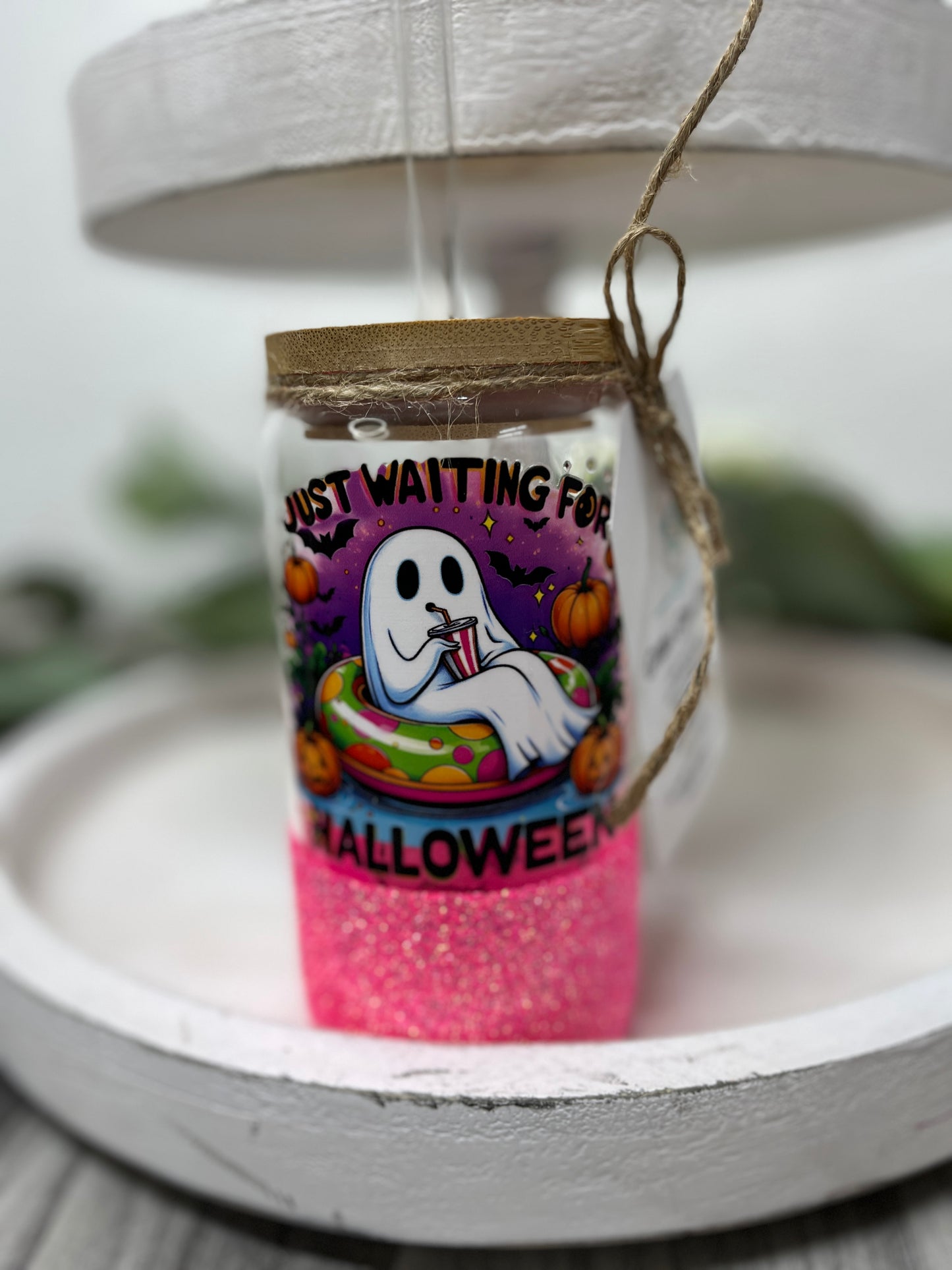 Glitter Glass Can