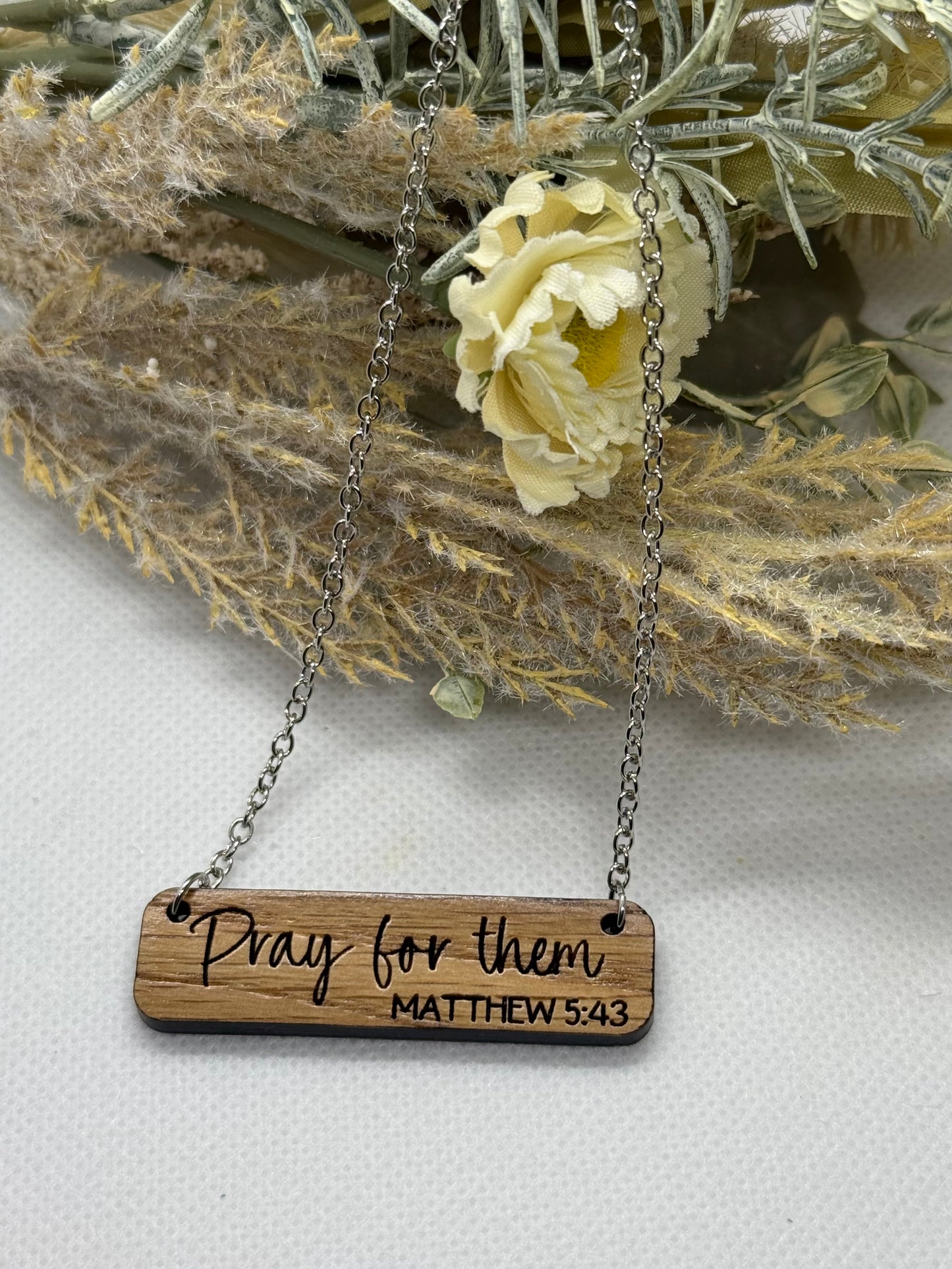 Faith Based Necklaces with Wooden Pendant