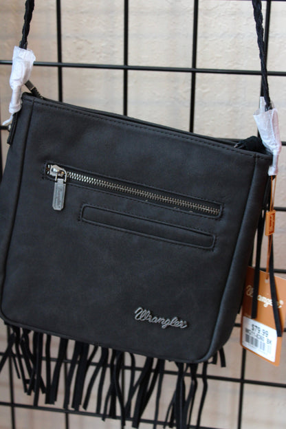 Black Fringe Wrangler Crossbody