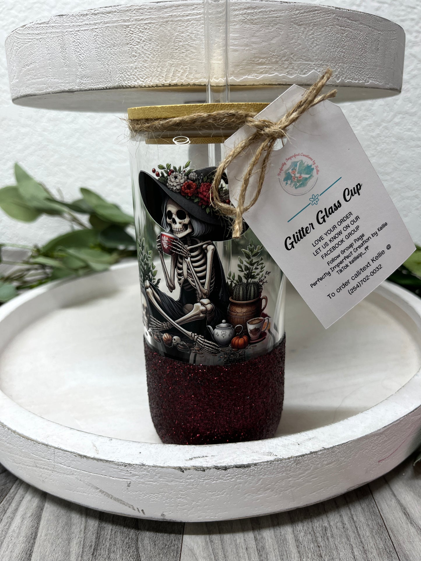 Glitter Glass Can