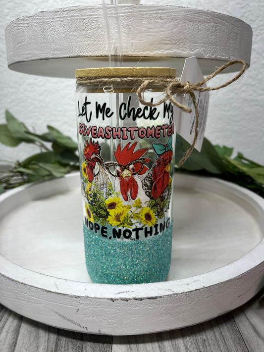 Glitter Glass Can