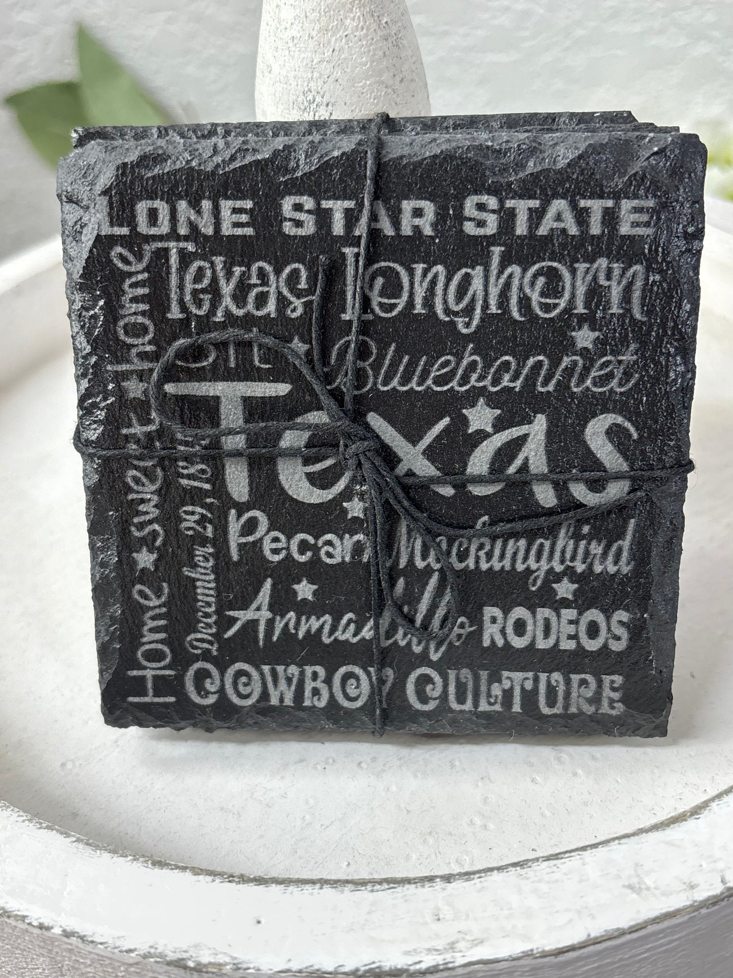 Slate Stone Coasters 4 pack