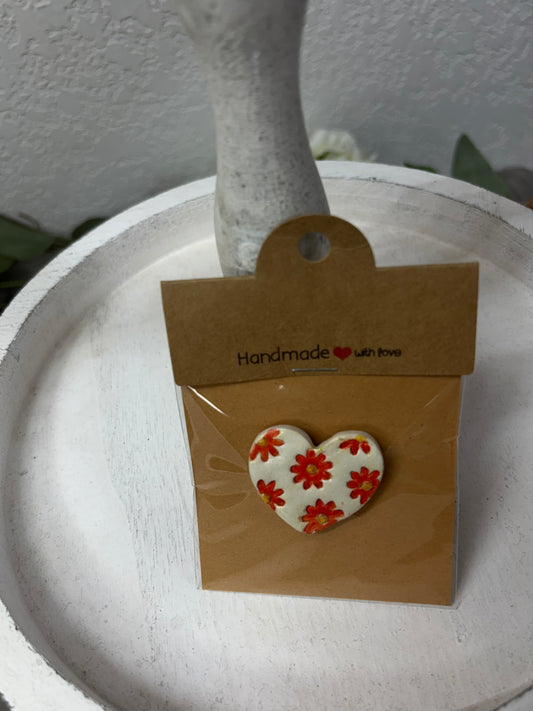 Heart clay magnets