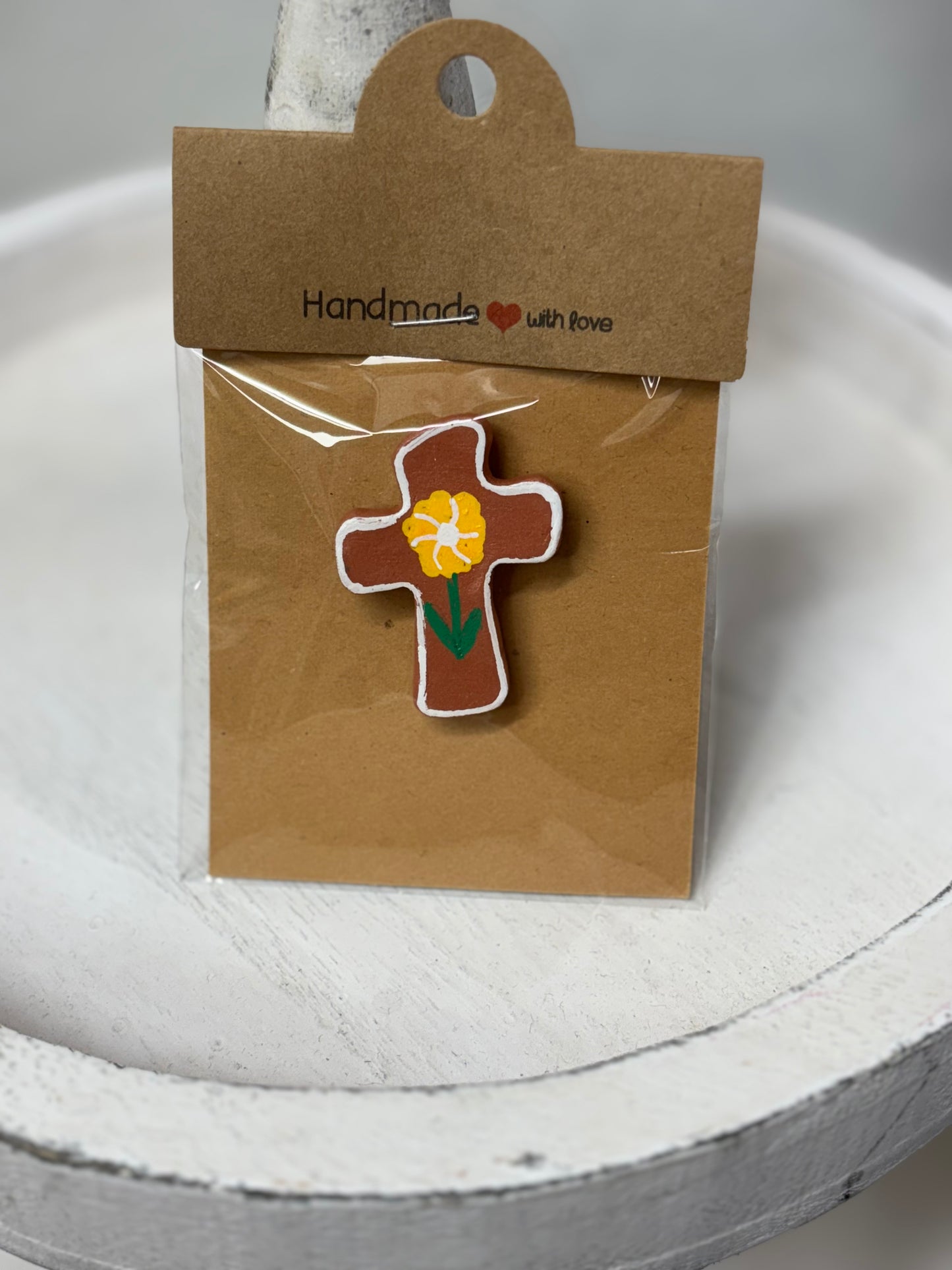 Cross Terra Cotta Magnets