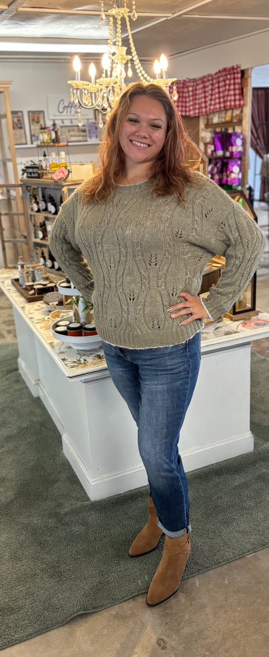 Solid Cable Sweater