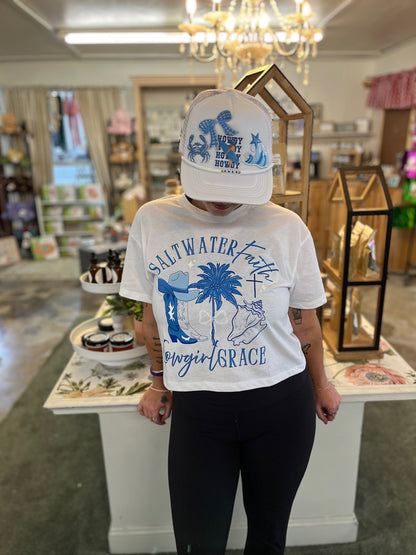 Salt water faith crop top