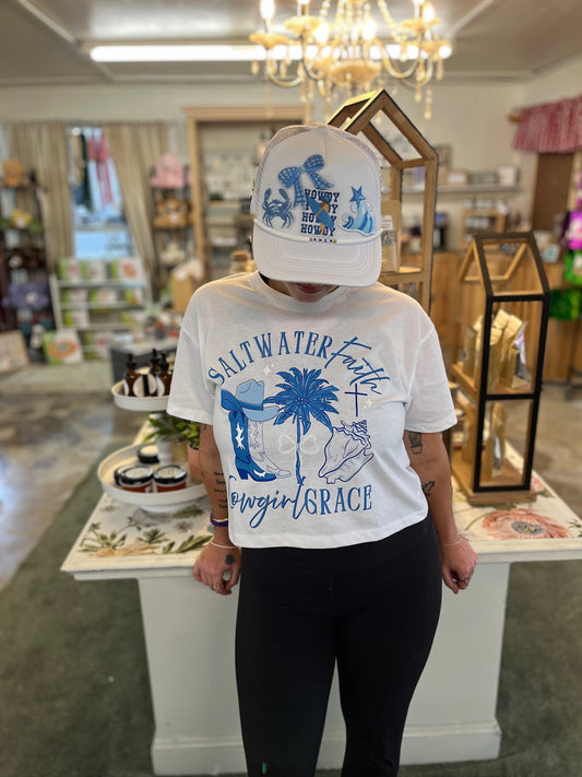 Salt water faith crop top