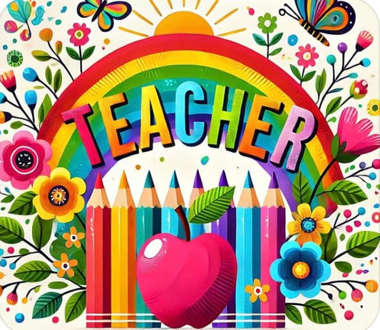 Teacher Rainbow 20 oz skinny