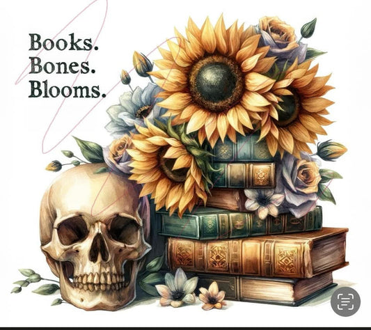 Books, Bones, Blooms 20 oz skinny