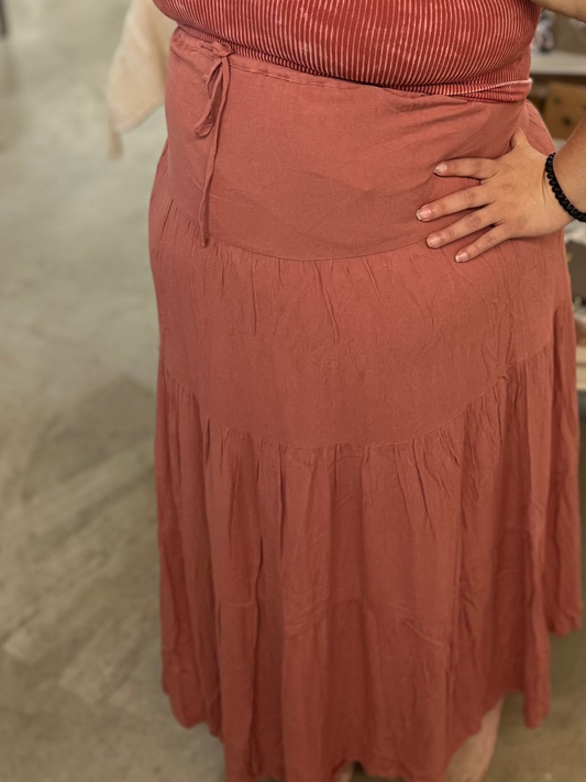 Tiered Woven Skirt