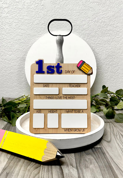 First Day of School Photo Board – Reusable Back to School Sign