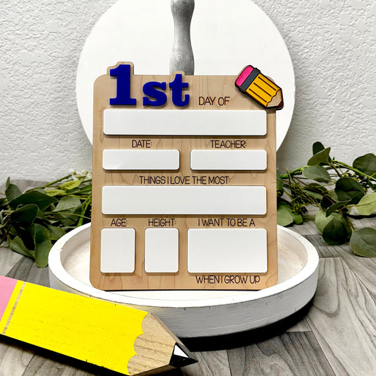 First Day of School Photo Board – Reusable Back to School Sign